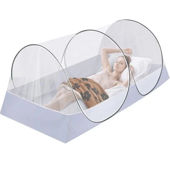 Extra Large Pop up Mosquito Tent, Portable Foldable Mosquito Net for Bed Camping - Picture 1 of 7